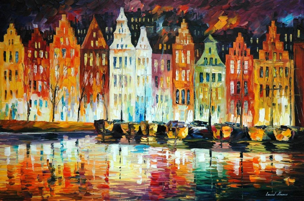 Picture of: AMSTERDAM’S PANORAMA — oil painting on canvas