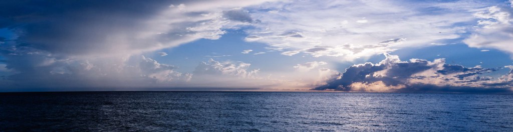 Picture of: beach, ocean, panorama, panoramic, panoramic view, sunset