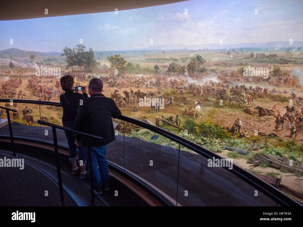 Picture of: Die Gettysburg Cyclorama ist ein -Grad-Gemälde, Picketts Charge